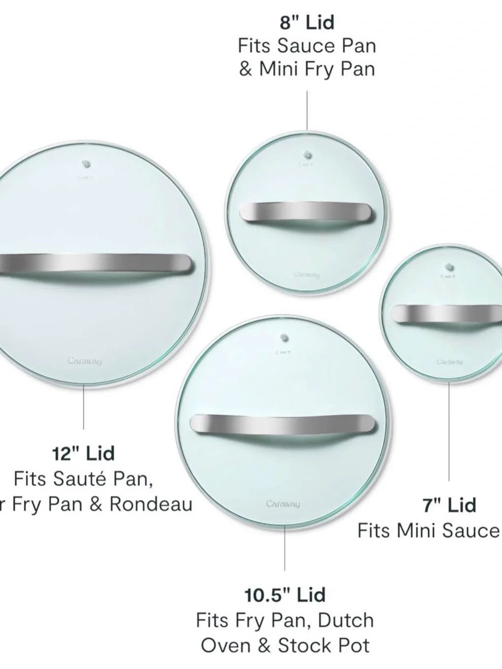 Caraway Home 7” Glass Lid